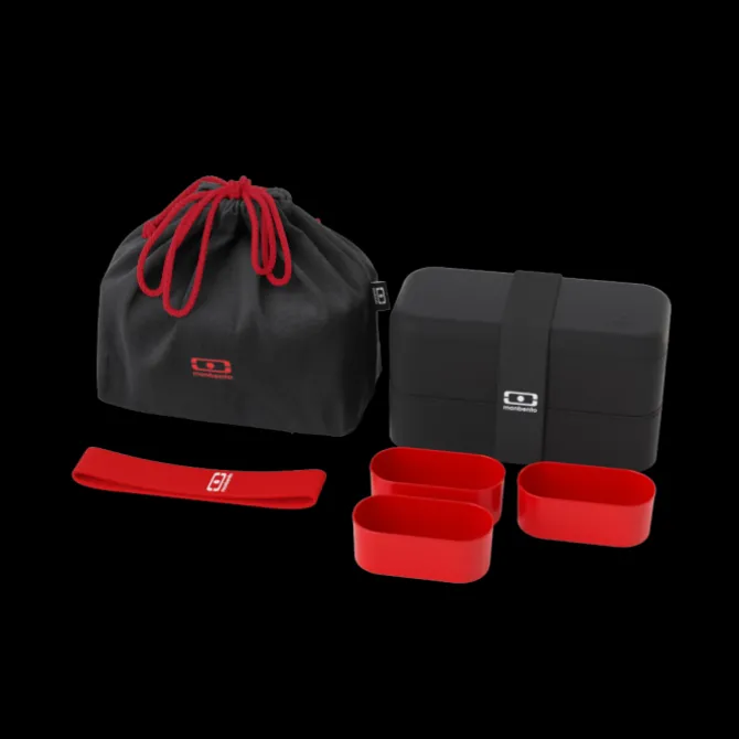 Fashion Monbento Pack MB Original noir/rouge + pochette